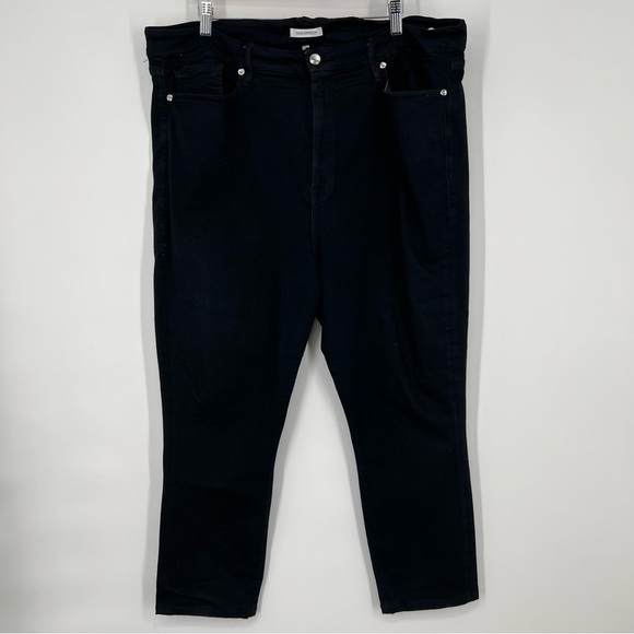 Good American Black Good Waist Stretch Denim Skinny Jeans Size 24 - Picture 2 of 8